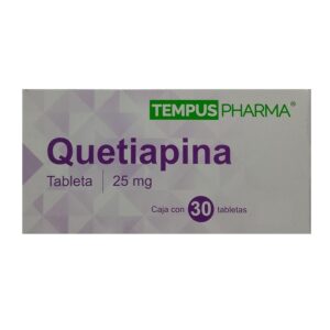 quetiapina 25 mg 30 tabletas tempus pharma