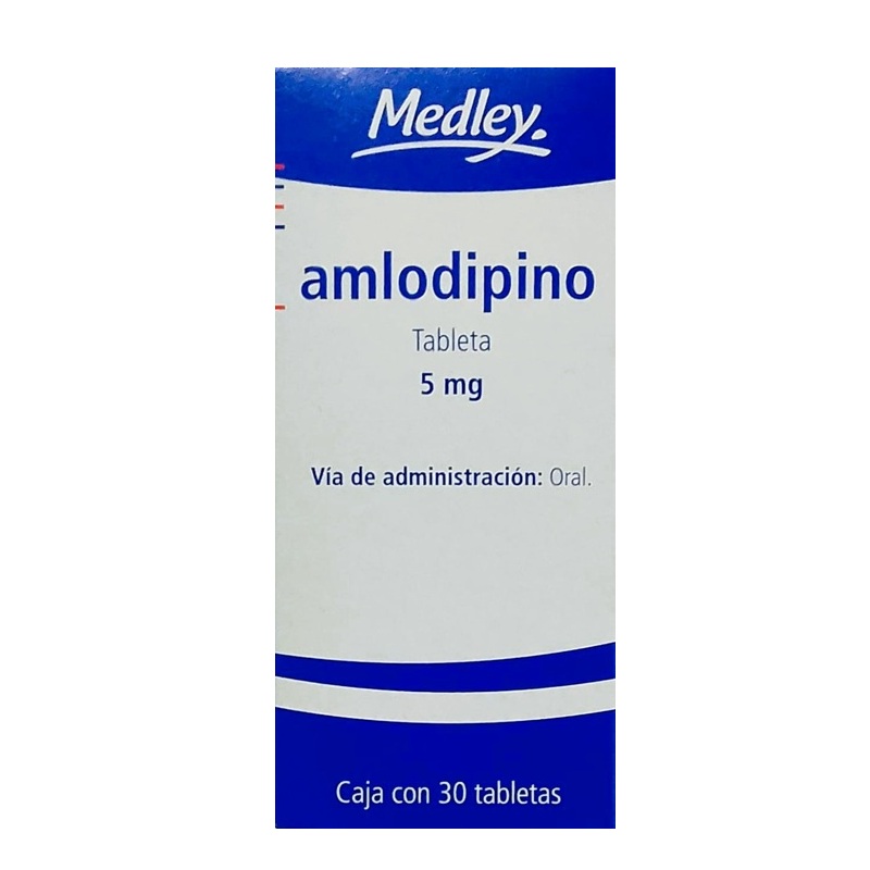 Amlodipino 5 mg 30 tabletas Medley