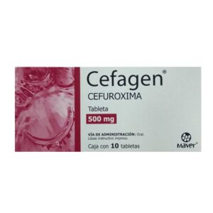 Cefagen 500 mg 10 tabletas