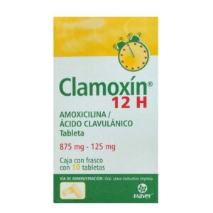 Clamoxin 12H 875 mg-125 mg 10 tabletas