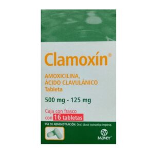 Clamoxin 500 mg-125 mg 16 tabletas
