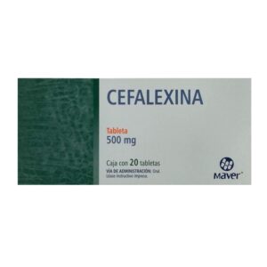 Cefalexina 500 mg 20 tabletas Maver