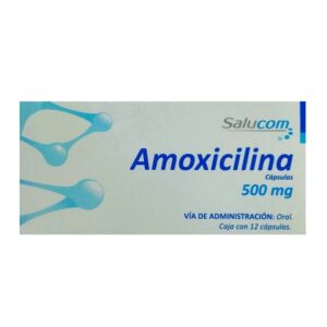 Amoxicilina 500 mg 12 cápsulas Salucom