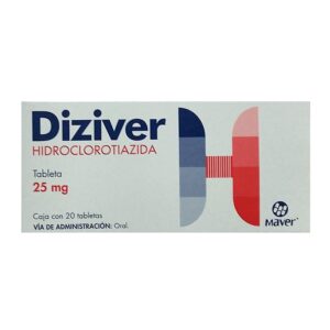 Diziver 25 mg 20 tabletas