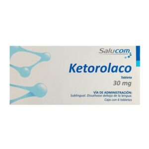 Ketorolaco 30 mg 6 tabletas sublingual Salucom