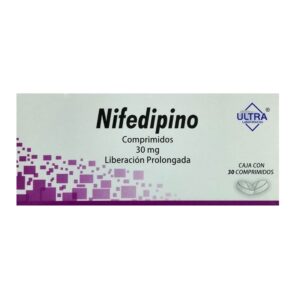 Nifedipino 30 mg 30 comprimidos de liberación prolongada marca Ultra