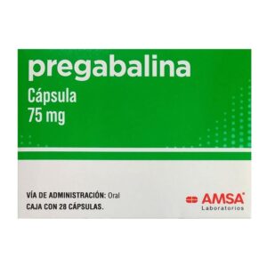 Pregabalina 75 mg 28 cápsulas marca AMSA