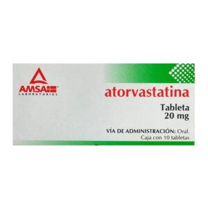Atorvastatina 20 mg 10 tabletas AMSA