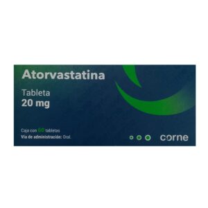 Atorvastatina 20 mg 60 tabletas CORNE