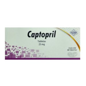Captopril 25 mg 30 tabletas Ultra