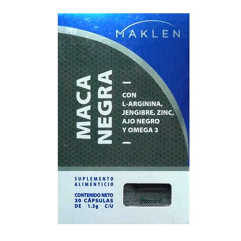 Maca Negra 30 cápsulas Maklen