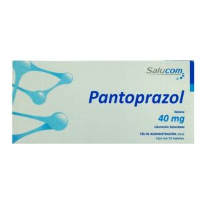 Pantoprazol 40 mg 14 tabletas de liberación retardada marca Salucom