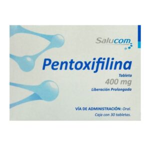 Pentoxifilina 400 mg 30 tabletas de líberación prolongada Salucom