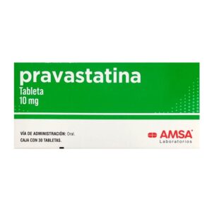Pravastatina 10 mg 30 tabletas marca AMSA