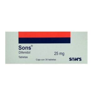 Sons Difenidol 25 mg 30 tabletas