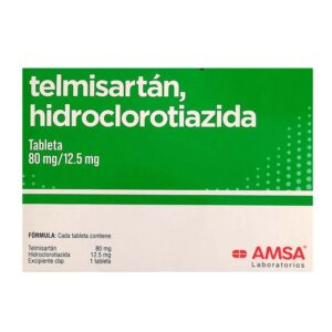 Telmisartán, Hidroclorotiazida 80 mg-12.5 mg marca AMSA