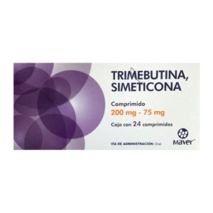 Trimebutina, Simeticona 200 mg-75 mg 24 comprimidos marca Maver