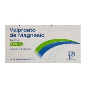Valproato de Magnesio 200 mg 40 tabletas marca Psicofarma