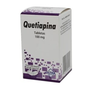 Quetiapina 100 mg 60 tabletas marca Ultra