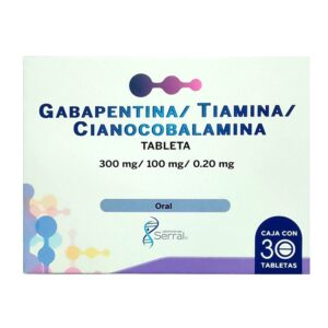 Gabapentina, Tiamina, Cianocobalamina 30 tabletas marca Serral