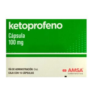 Ketoprofeno 100 mg 15 cápsulas marca AMSA