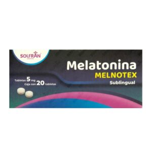 Melatonina 5 mg 20 tabletas sublingual marca Melnotex