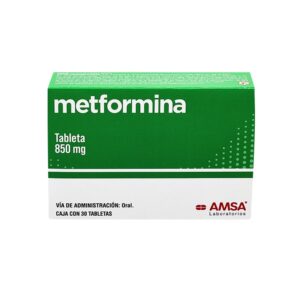 Metformina 850 mg 30 tabletas marca AMSA