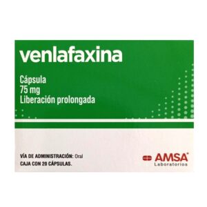 Venlafaxina 75 mg 28 cápsulas de liberación prolongada marca AMSA