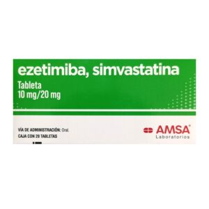 Ezetimiba, Simvastatina 10 mg-20 mg 28 tabletas AMSA