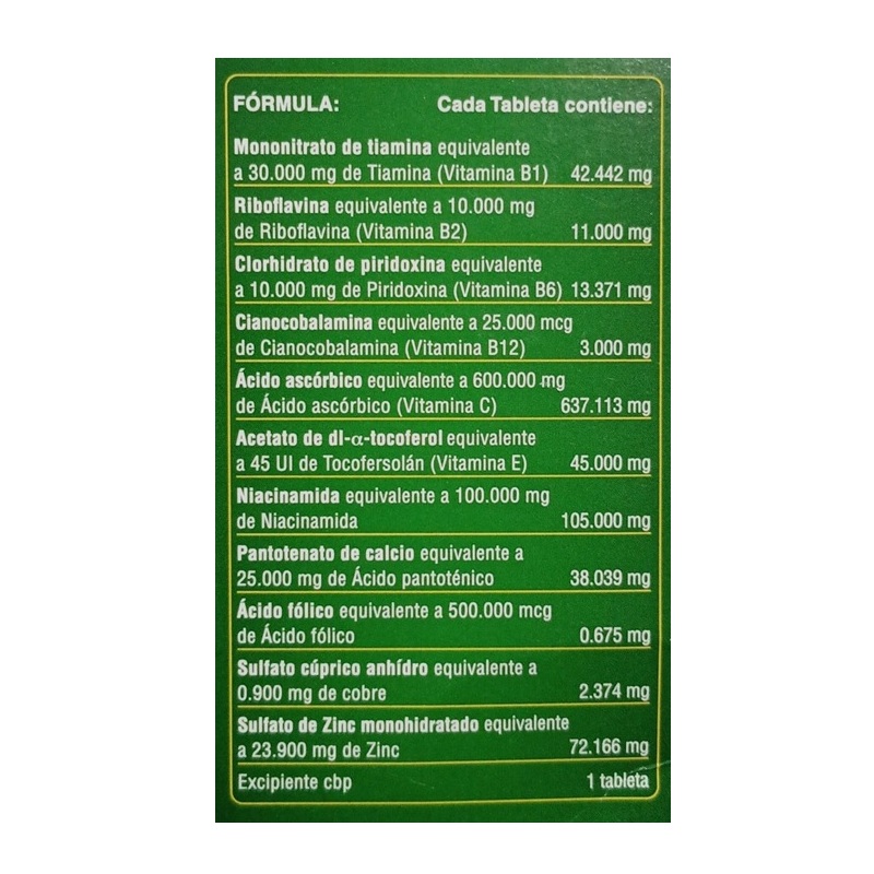 Stresstabs con Zinc 30 tabletas - Imagen 2