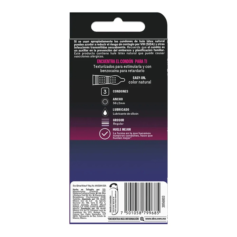 Sico Clímax Mutuo 3 Condones - Imagen 2