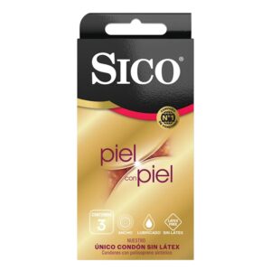 Sico Piel Con Piel 3 Condones Sin Látex